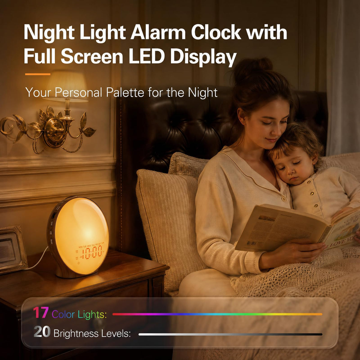 JALL display with sound controls showing 25 natural sounds for sleep