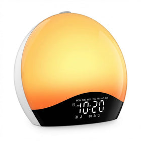 JALL placed on bedside table illustrating wake light and sound in real bedroom