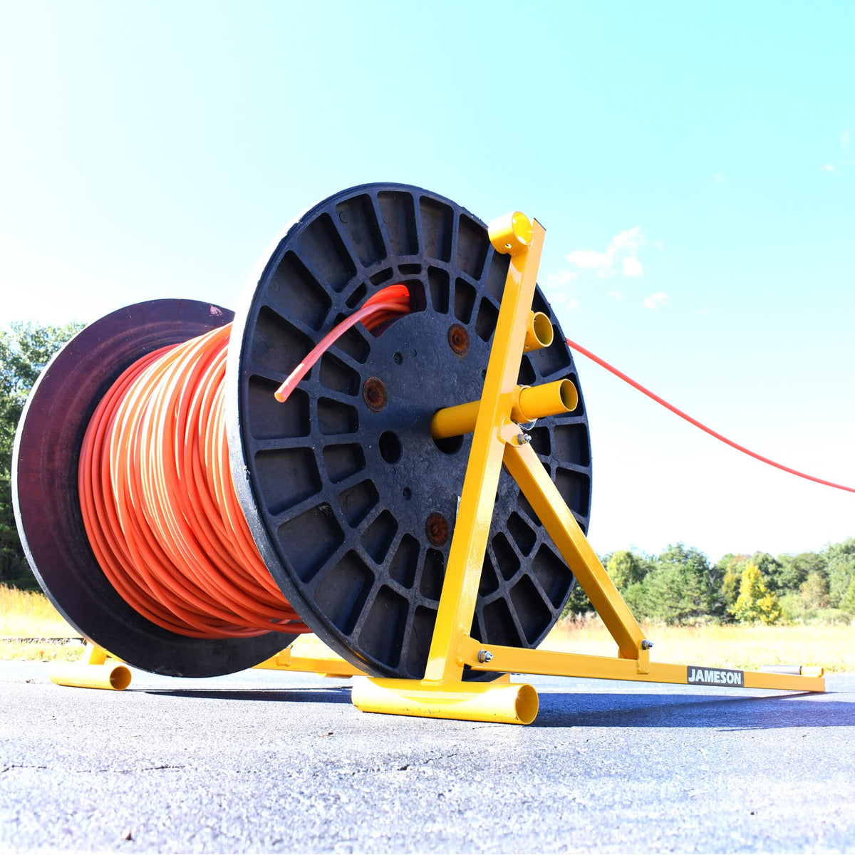 Jameson 54-inch diameter reel accommodation, up to 40-inch width.