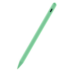 JAMJAKE stylus front view showing green finish and cap, easy-grip design benefit