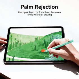 JAMJAKE stylus paired with iPad in a workspace showing natural workflow benefit