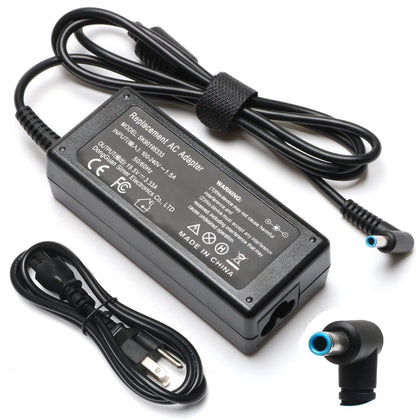 Janboo blue-tip charger with 4.5mm x 3.0mm tip powers HP Chromebooks daily