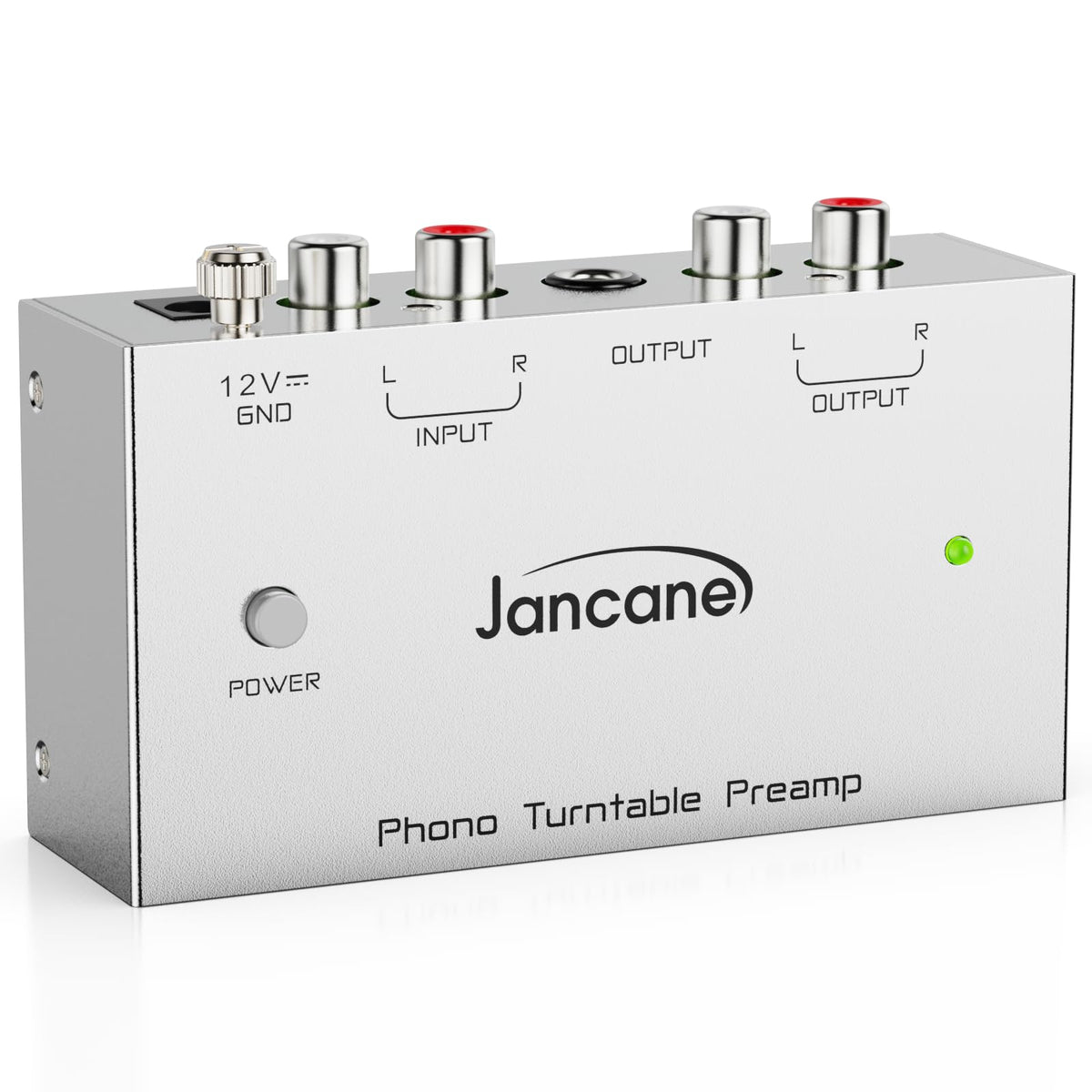 Jancane front panel showing ports and power switch for easy connection