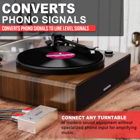 Jancane preamp connected to a turntable demonstrating real-world setup