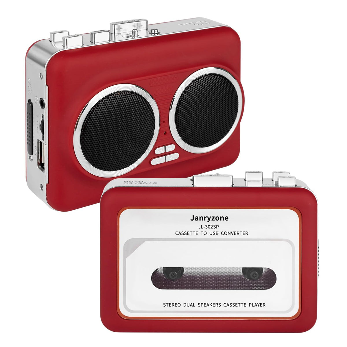 Janryzone dual speaker pure stereo delivers rich, immersive sound on the go.