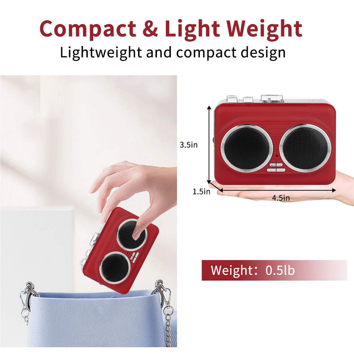 Janryzone portable retro design blends classic charm with modern convenience.
