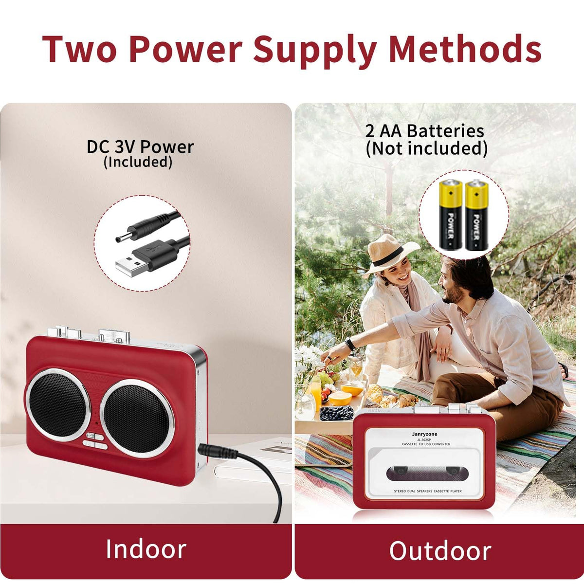 Janryzone USB interface conversion enables quick, computer-free digitization of tapes.