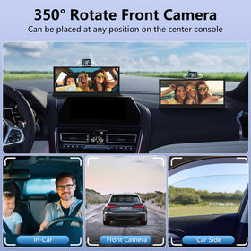 Jansite 4K front dash cam and 1080P rear camera with parking guidelines