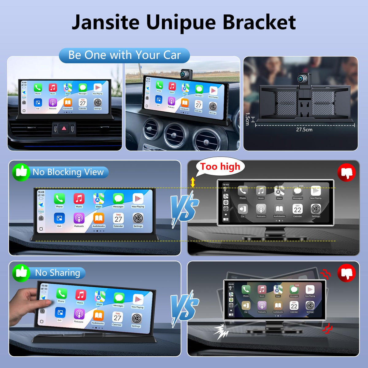 Jansite Bluetooth audio with multiple outputs for music and calls