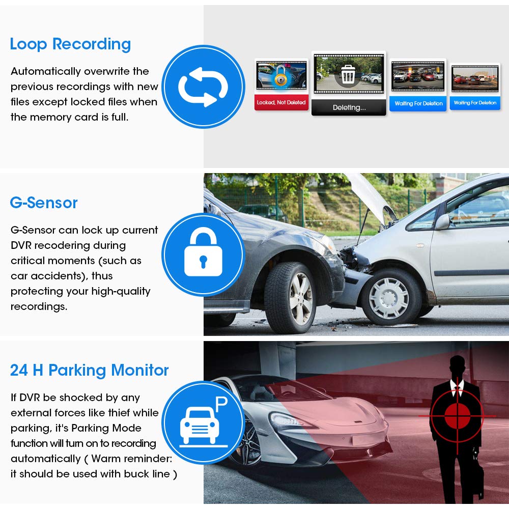 Jansite easy installation with rubber straps fits most rear-view mirrors.