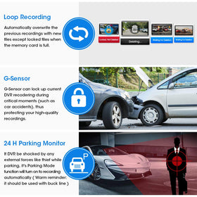 Jansite easy installation with rubber straps fits most rear-view mirrors.