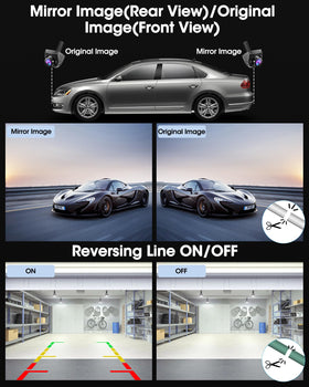 Jansite camera supports front or rear view with a simple switch for installation flexibility