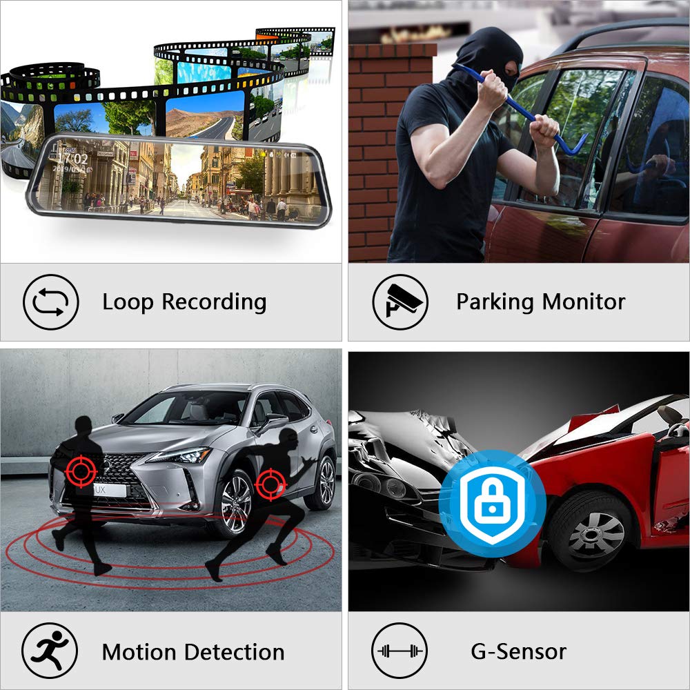 Jansite IP68 rear camera mount stays secure in rain.