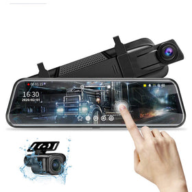 Jansite mirror dash cam front camera view with clear 1080p footage for license plates