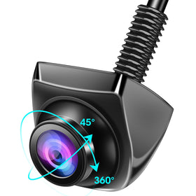 Jansite universal backup camera with a 360° rotatable lens for flexible mounting