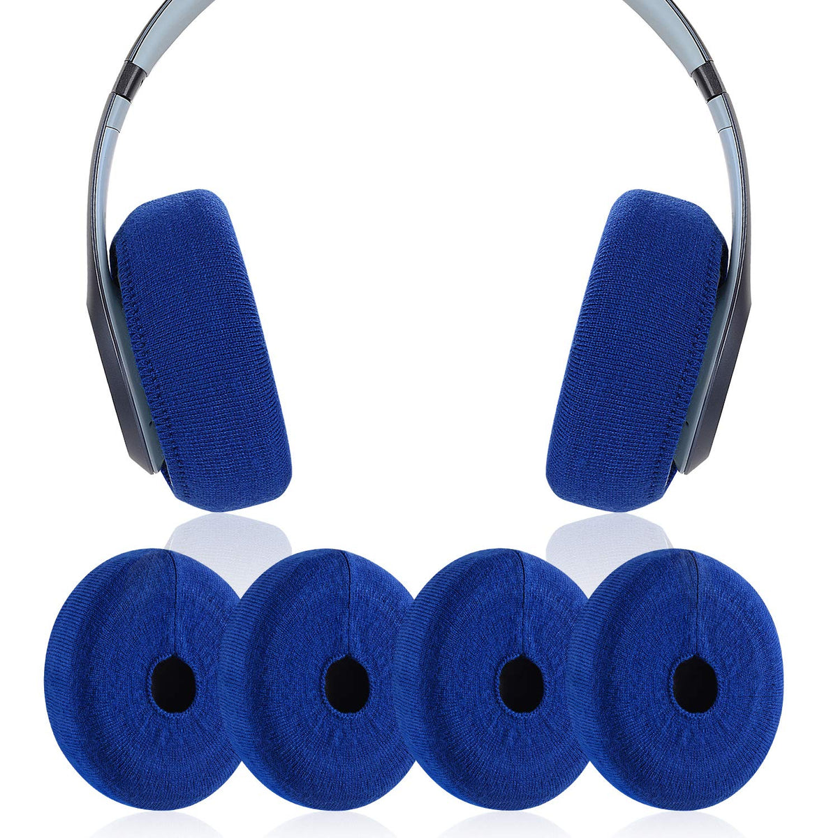Jarmor blue earpads sweater cover on Beats Studio 3/2 cushions adds comfort