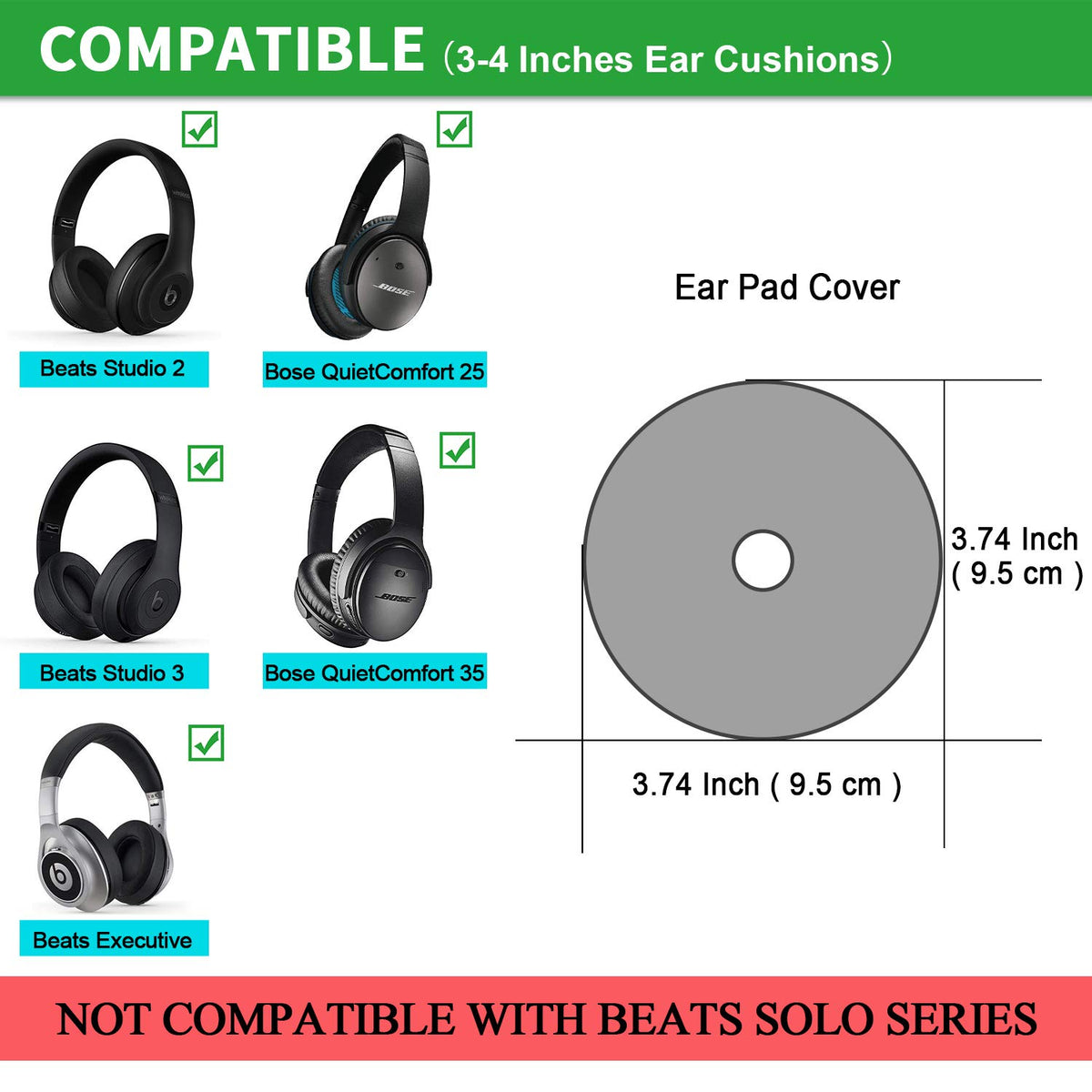 JARMOR sweater covers on Bose QuietComfort 35 cushions for clean, comfortable wear.