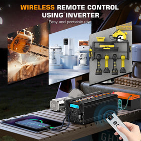 JARXIOKE 5000W inverter remote control enabling convenient power on/off from a distance.