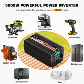 JARXIOKE 5000W inverter safety features offer reliable protection during off-grid use.