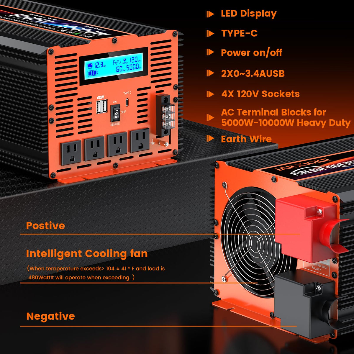 JARXIOKE aluminum housing emphasizes durability and heat resistance in rugged setups.
