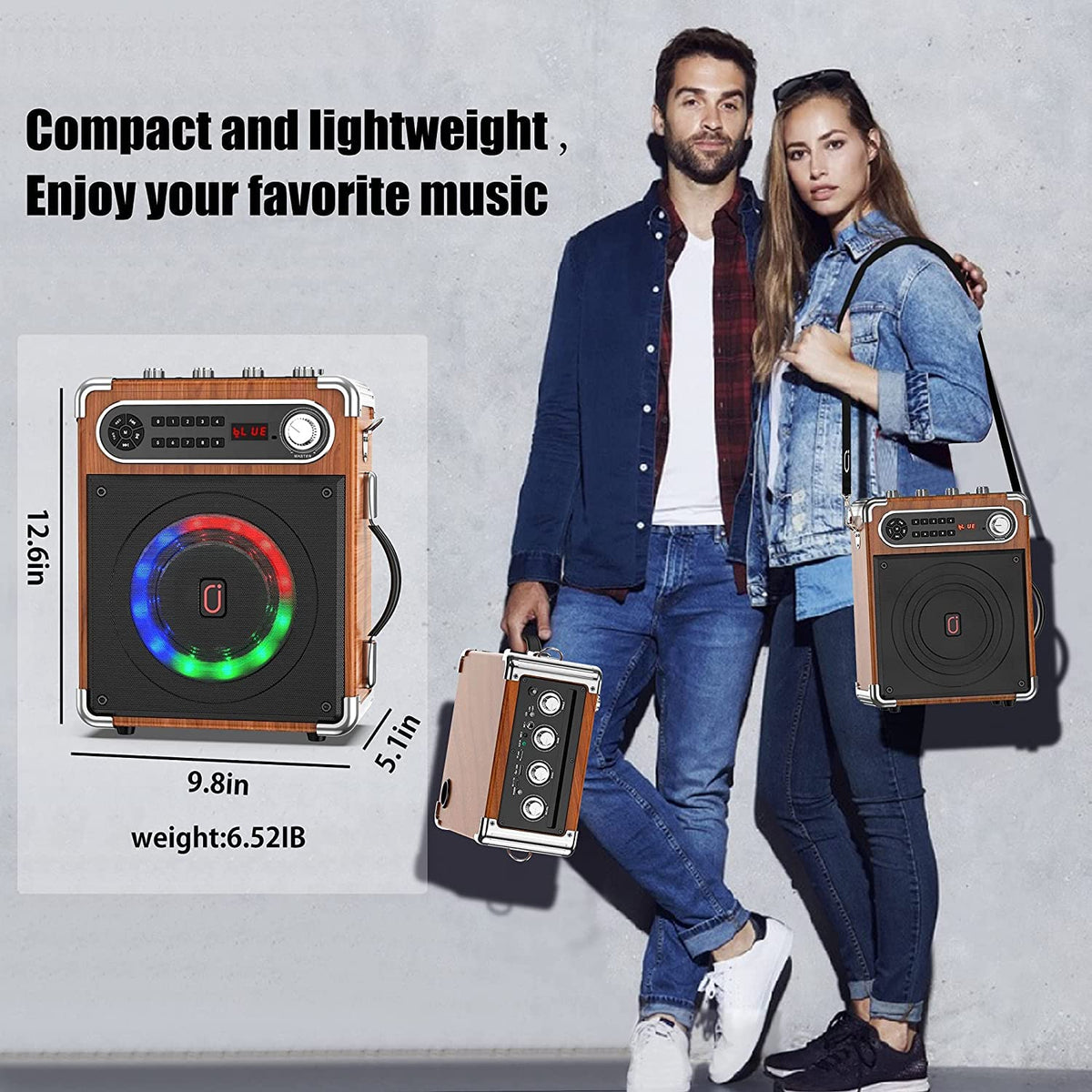 JAUYXIAN portable design image shows comfortable strap and durable shell.