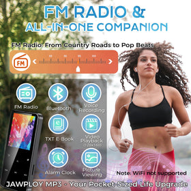 Jawploy MP3 Player supports TXT e-books for reading during commutes