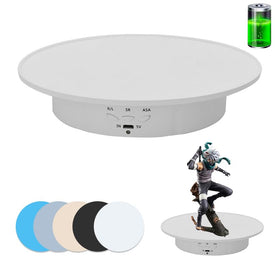 Jayegt motorized rotating display stand front view showing smooth 360-degree rotation for products