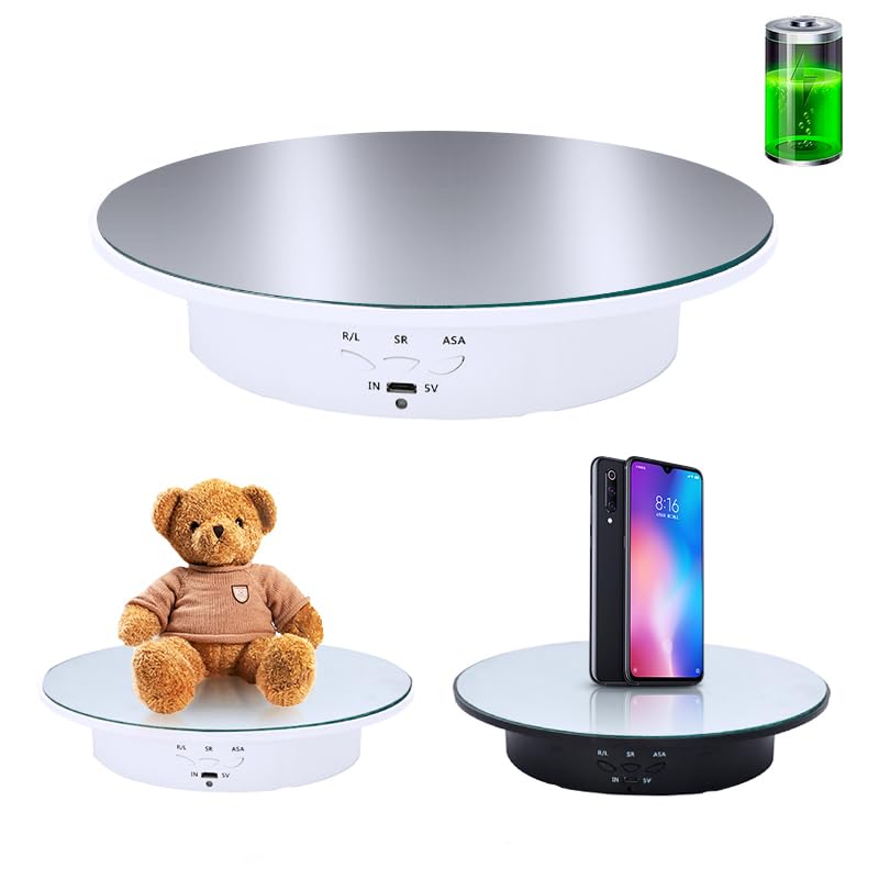 JAYEGT rotating display stand shows jewelry with a 360 view for online listings