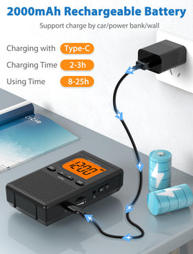 Jazmm 2000mAh radio Bluetooth module enables input of mobile audio for on-the-go listening