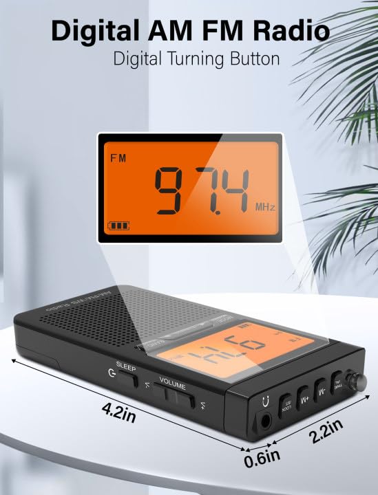 Jazmm portable radio runs on 2 AAA batteries for extended use.