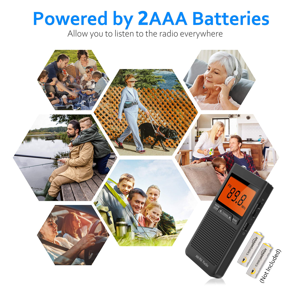 Jazmm compact radio offers lightweight design ideal for travel.