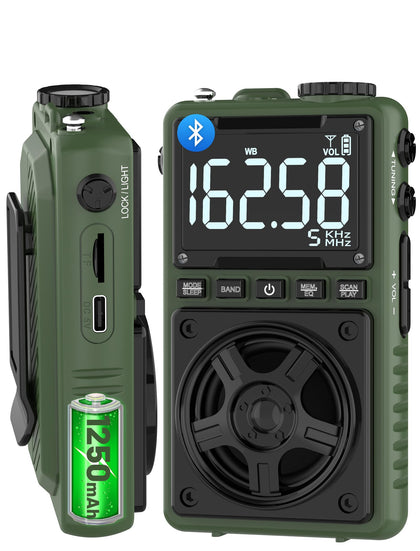 Jazmm front view showing display and easy tuning for reliable station access