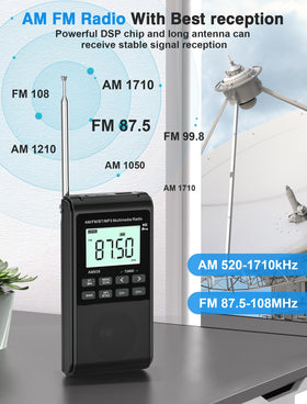 Jazmm Pocket Radio Bluetooth mode streams from your phone