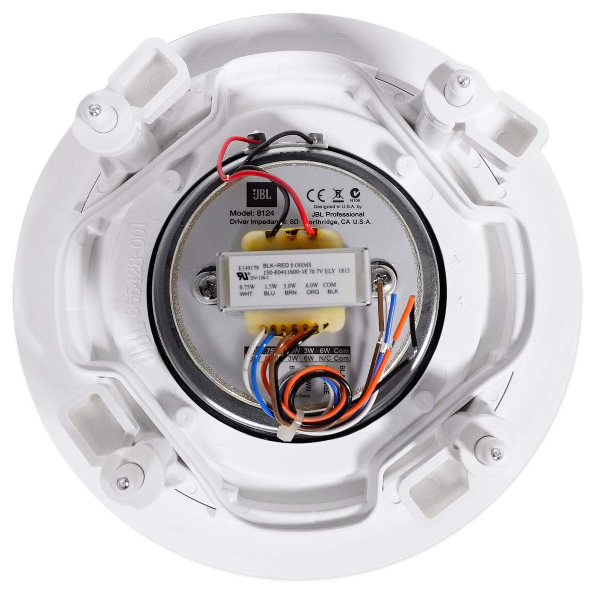 JBL 8124 full-range driver delivers clear mids and highs.