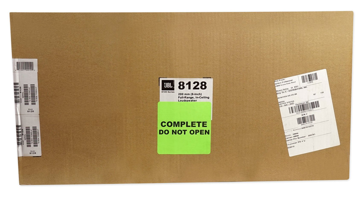 JBL 8128 assembly packaging four-pack image for efficient procurement.