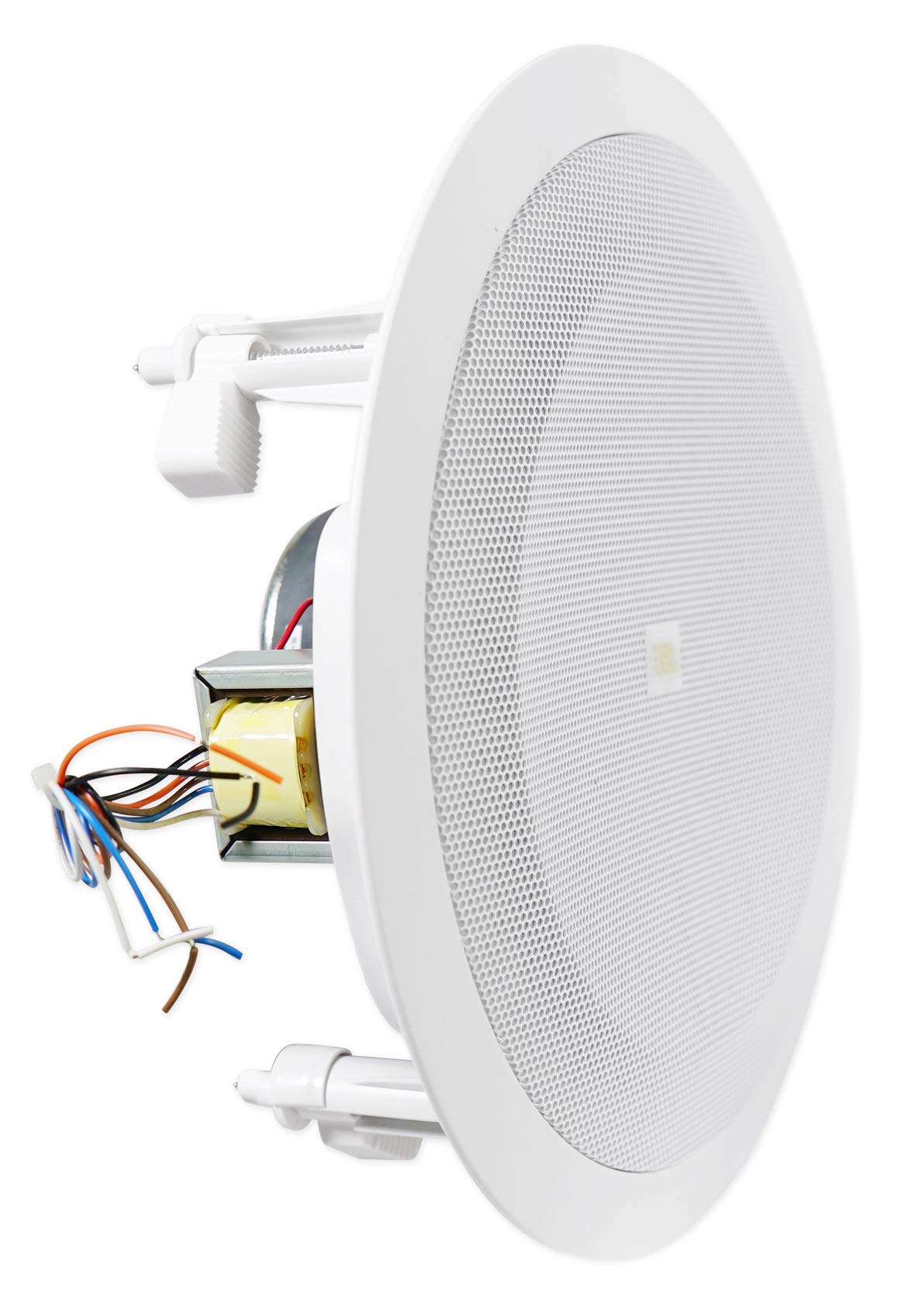 JBL 8128 grid ceiling image illustrating discreet, scalable sound distribution.