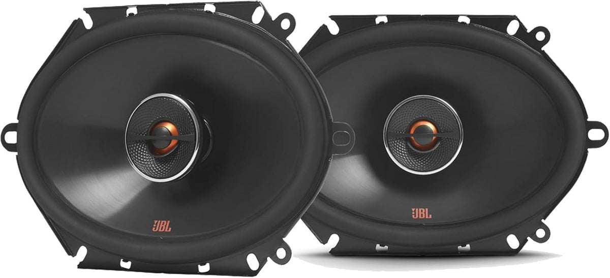 JBL 8622F coaxial 6x8 no-grills pair for stronger bass and clear highs