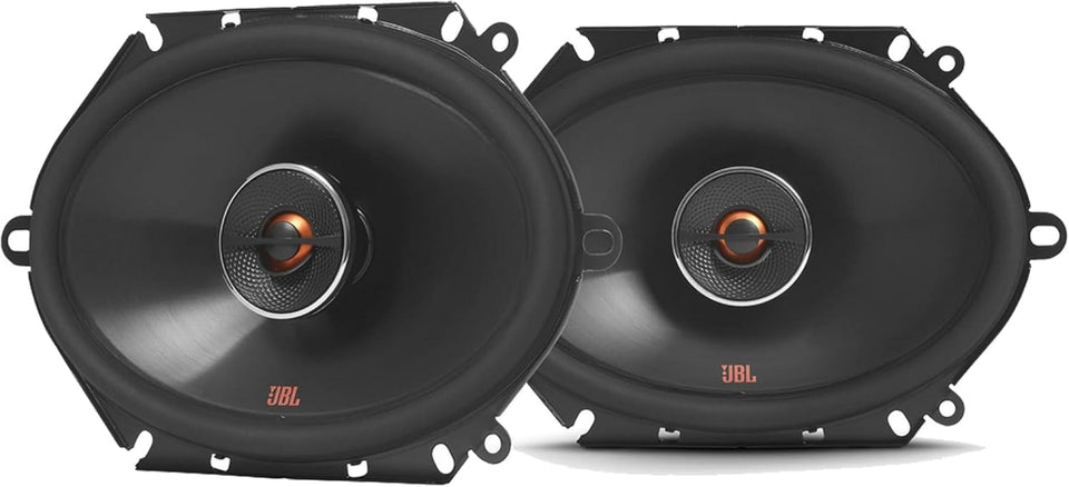 JBL 8622F coaxial 6x8 no-grills pair for stronger bass and clear highs