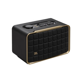 JBL Authentics 200 front view with Quadrex grille delivering bold retro style.