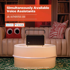 JBL Authentics 300 battery life indicator, 8 hours of portable playback