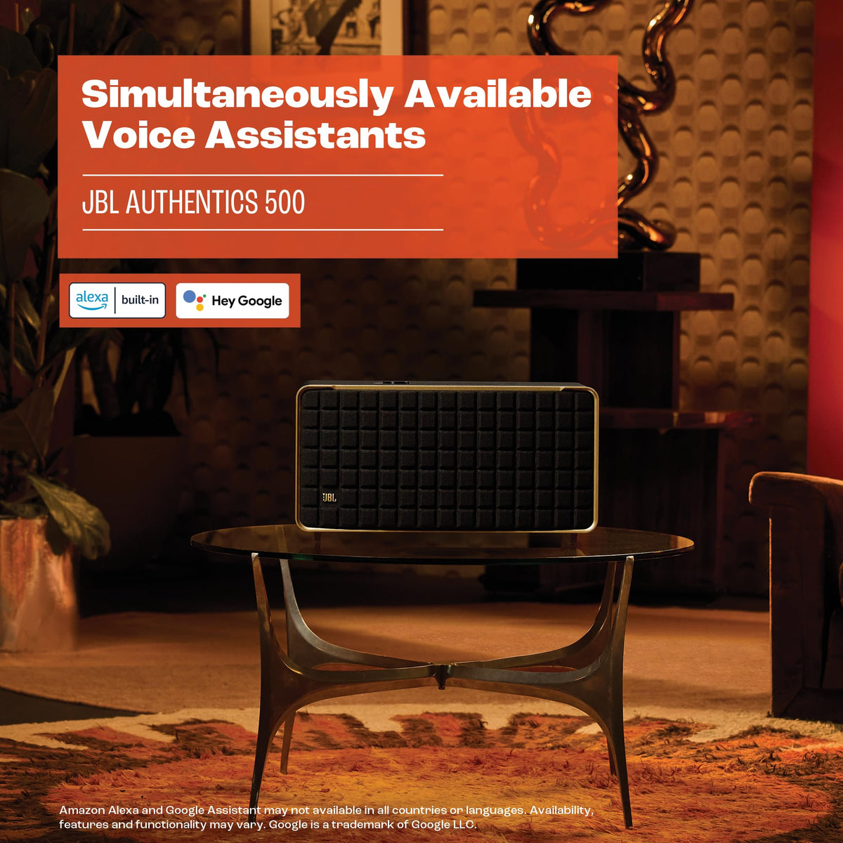 Triple aluminum tweeters of JBL Authentics 500 deliver crisp high frequencies.