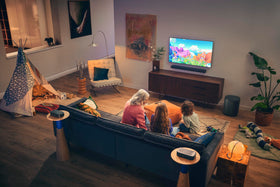 JBL Bar 1000MK2 10-inch wireless sub delivers deep bass for action scenes and music.