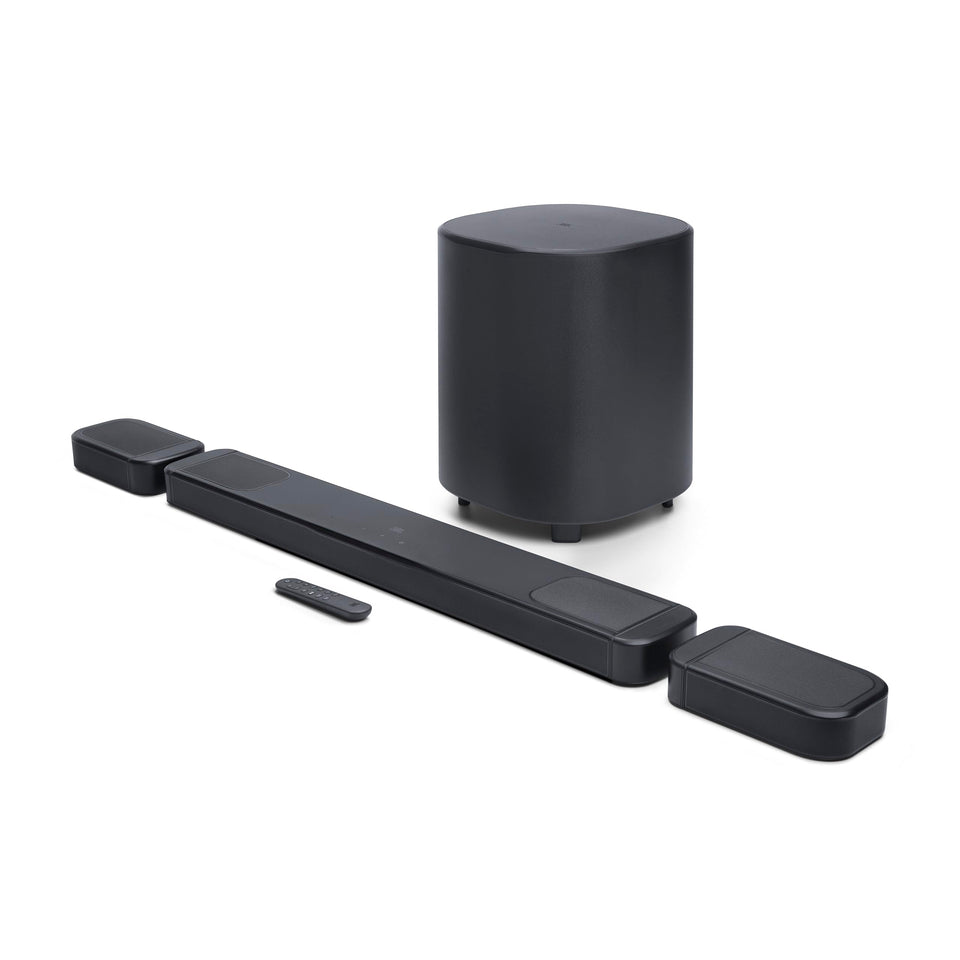 JBL Bar 1000MK2 detachable surround speakers deliver cinematic surround sound.