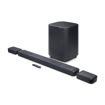 JBL Bar 1300XMK2 front view of the soundbar for a cinematic setup