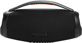 JBL Boombox 3 top panel shows easy playback controls for quick adjustments.