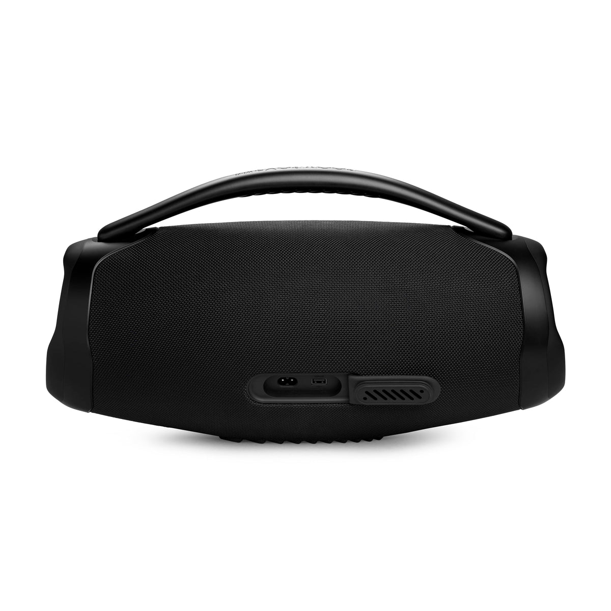 JBL Boombox 3 Wi-Fi subwoofer and drivers delivering deep bass.