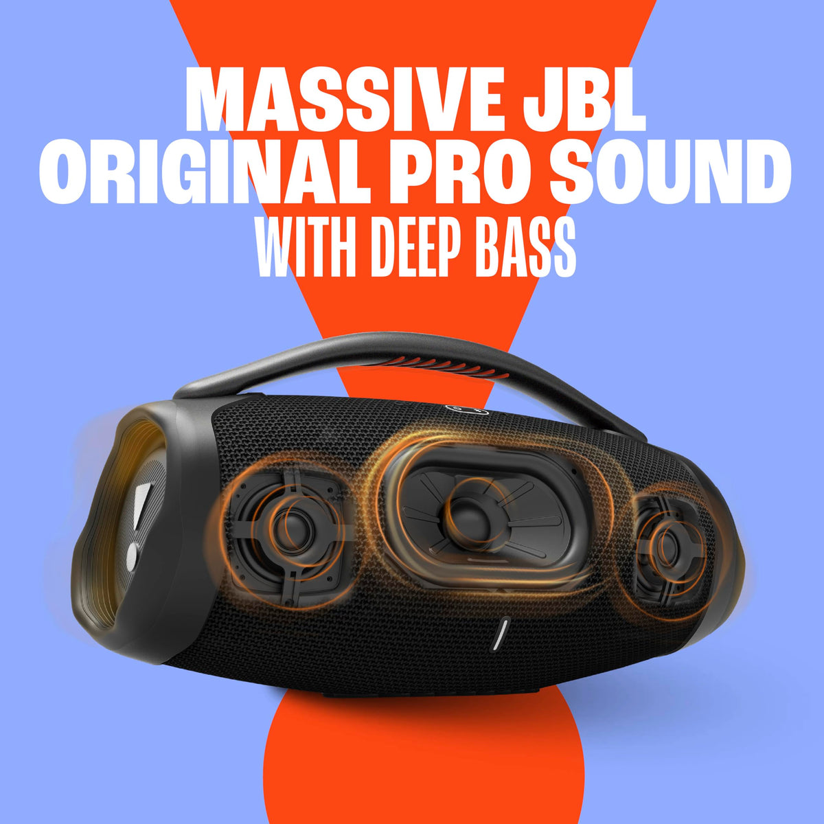 JBL Boombox 3 Wi-Fi outdoor-ready design for poolside use.