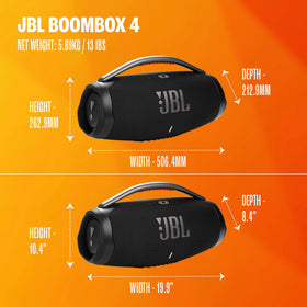 JBL Boombox 4 Bass Boost modes offer Deep Bass or Punchy Bass to match mood.