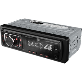 JBL Celebrity150 front panel showing display and controls for convenient car audio control