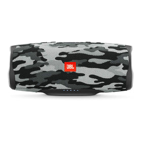 JBL Charge 4 bass radiators deliver deep, energetic sound for outdoor listening.